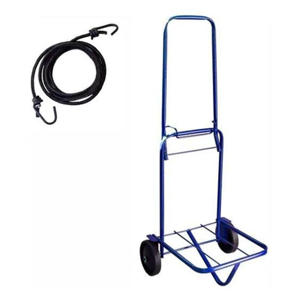 Carrinho De Mão Dobrável Bagagem Maleiro Carga 50Kg +