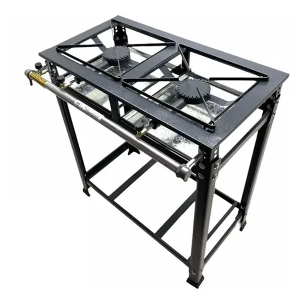 Fogão Industrial 2 Bocas Standard Alta Pressão Grelhas Aço 30x30 MR Fogões