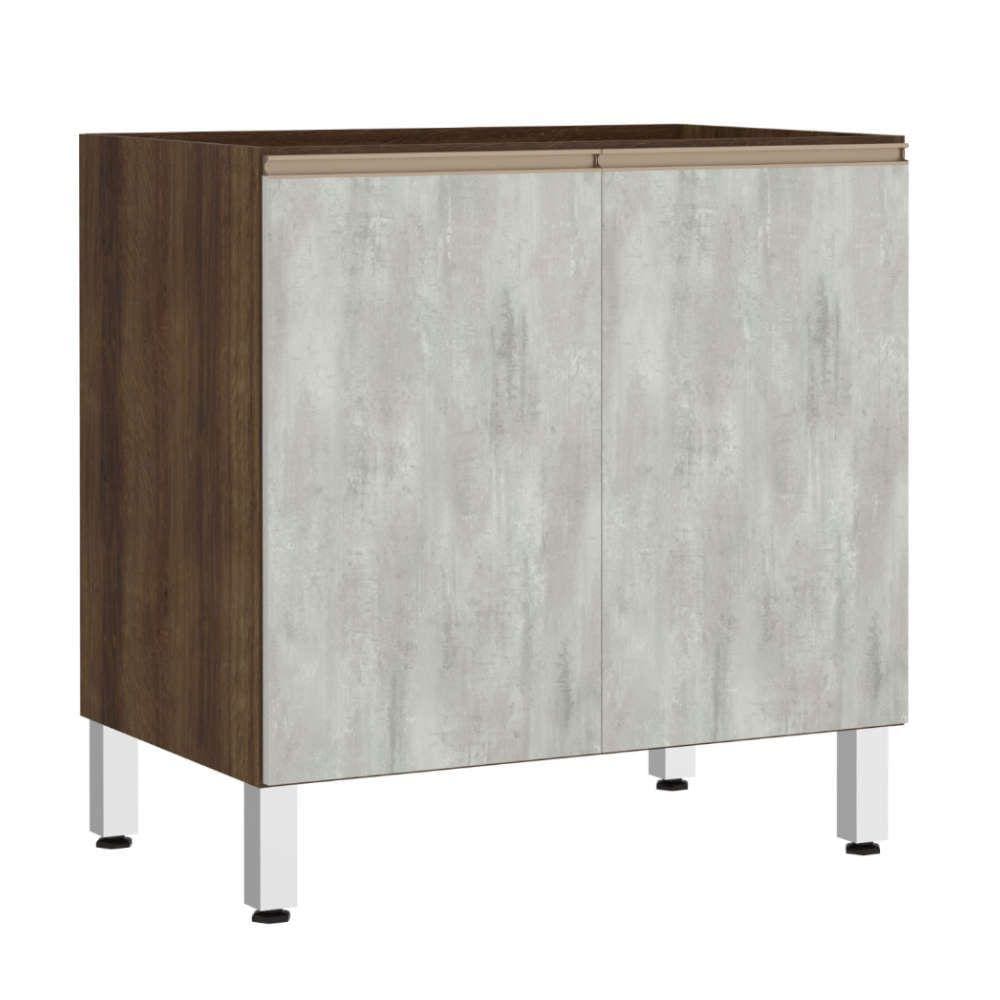 Balcão de Cozinha sem Tampo 80cm 2 Portas Jade Luciane Móveis