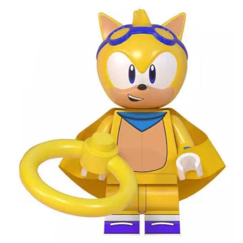 Boneco Blocos De Montar Sonic Ray Argola