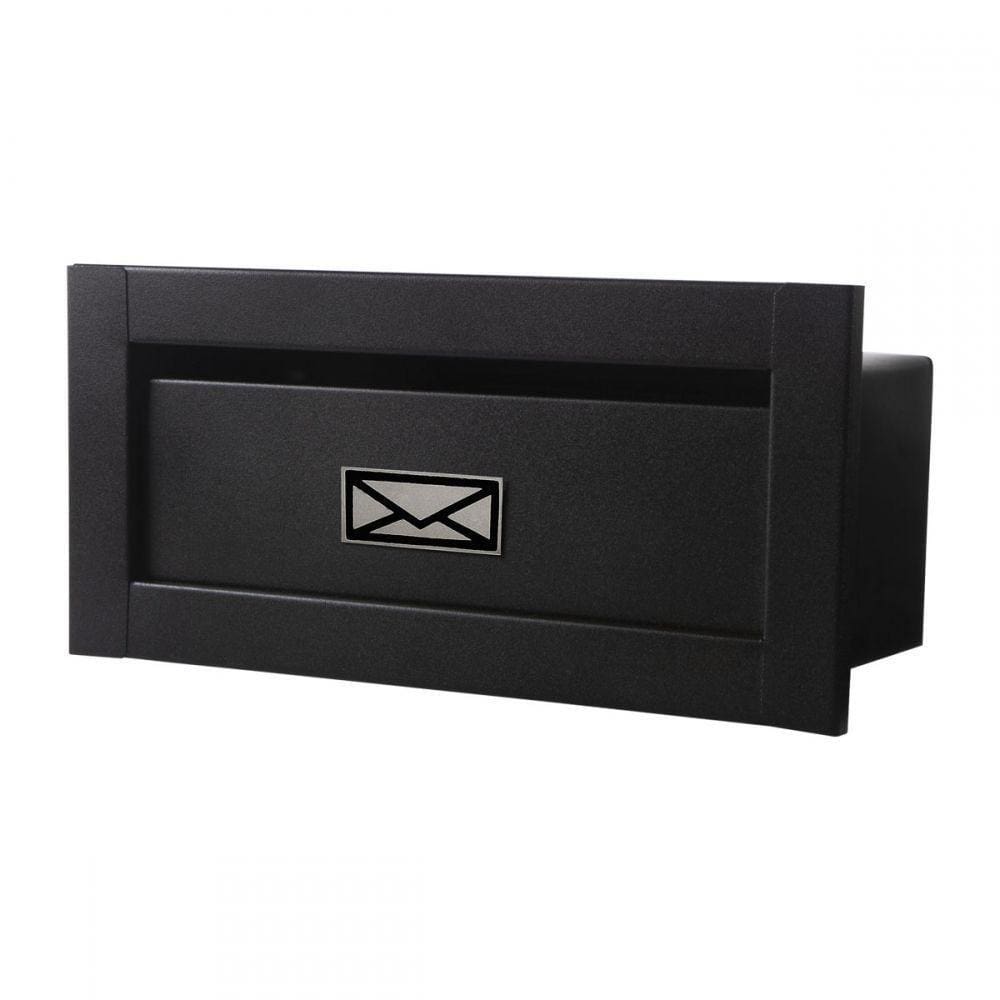 Caixa Correio Techinox Linear Preta Fosca 23 Profundidade