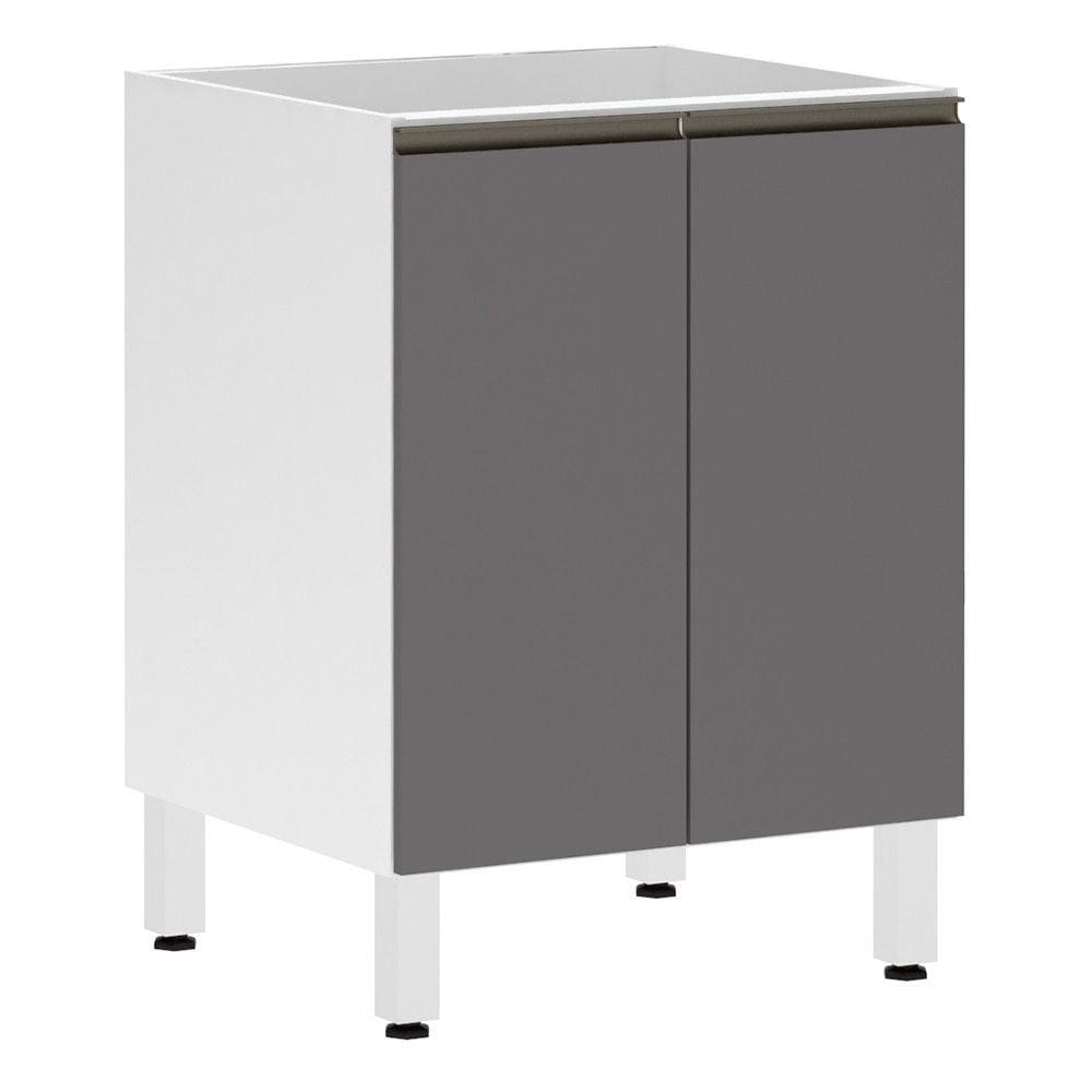 Balcão de Cozinha sem Tampo 60cm 2 Portas Pérola Luciane Móveis