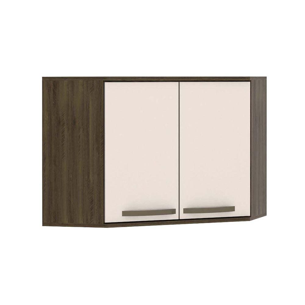Armário Aéreo Canto Diagonal 74cm x 74cm 2 Portas Sara Luciane Móveis