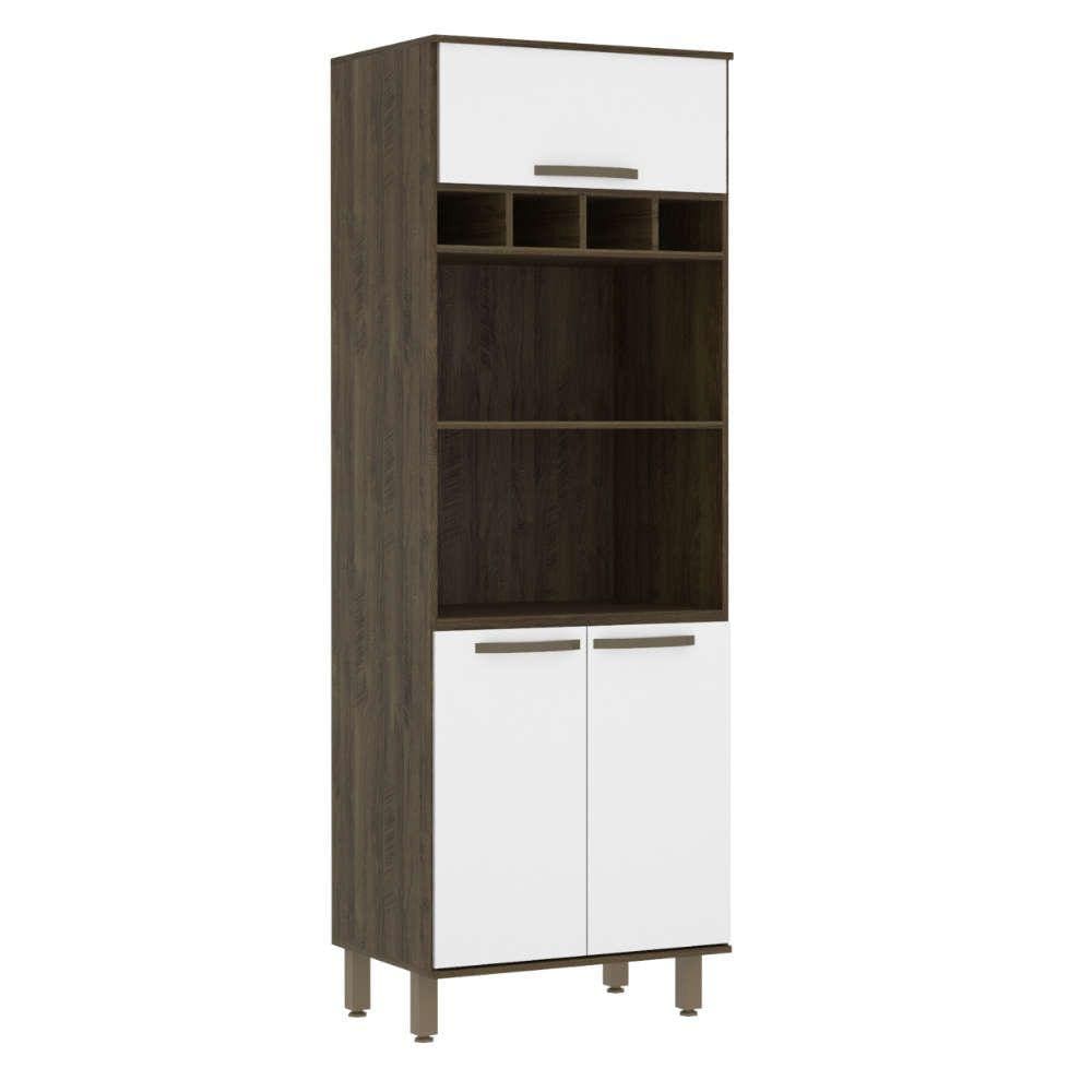 Paneleiro Sara 70 cm Nicho Microondas 3 Portas mais 2 Nichos Luciane