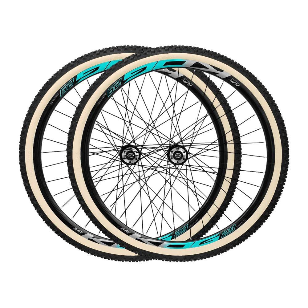 Par Roda Aro 29 KOG Aero Cassete F. Disco Pneus Bege