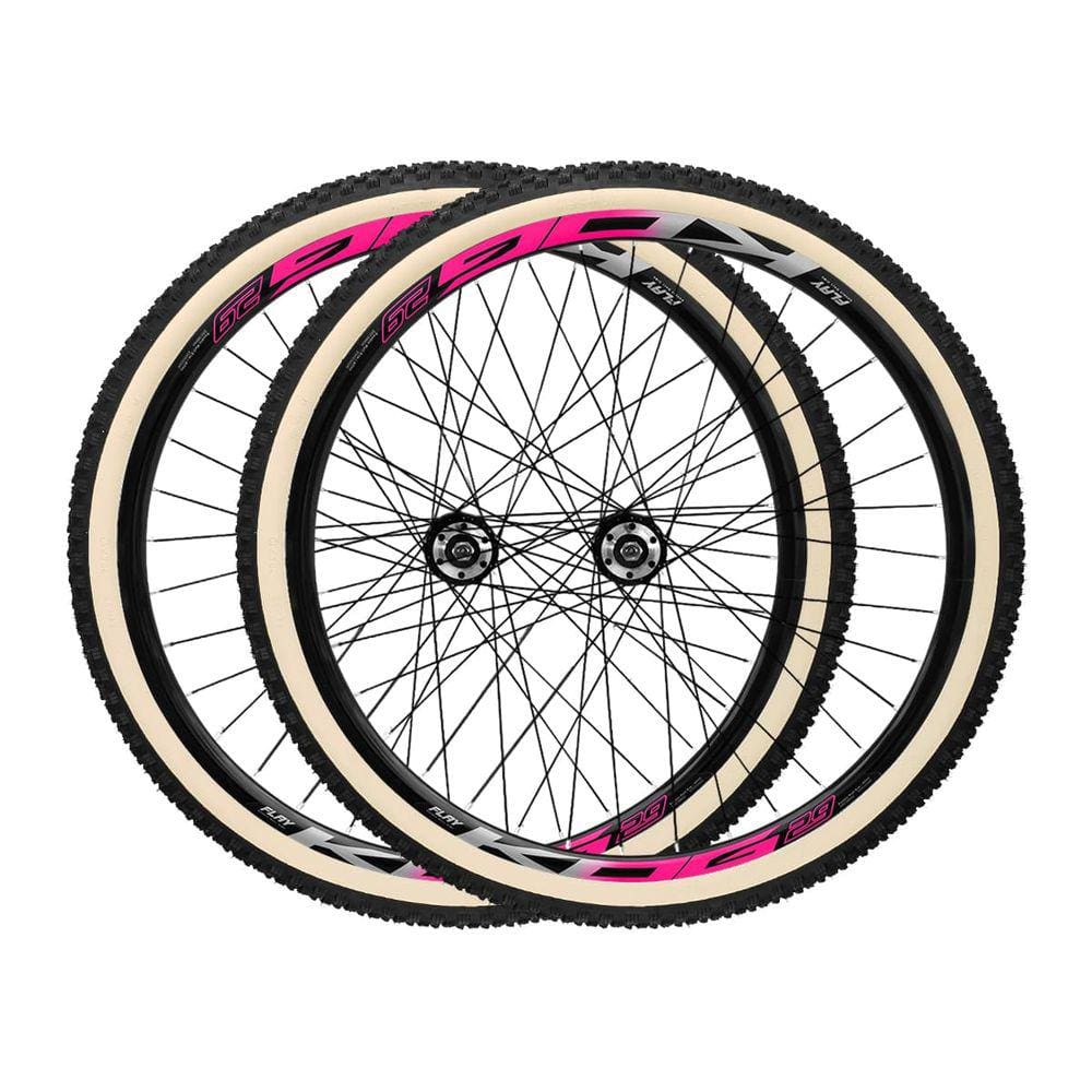 Par Roda Aro 29 KOG Aero Rolamentado F. Disco Pneus Bege