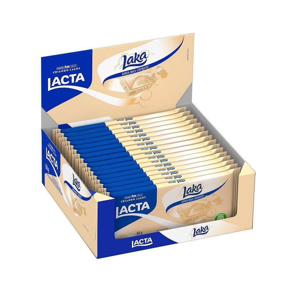 Chocolate Lacta Laka 80g - Embalagem com 17 Unidades