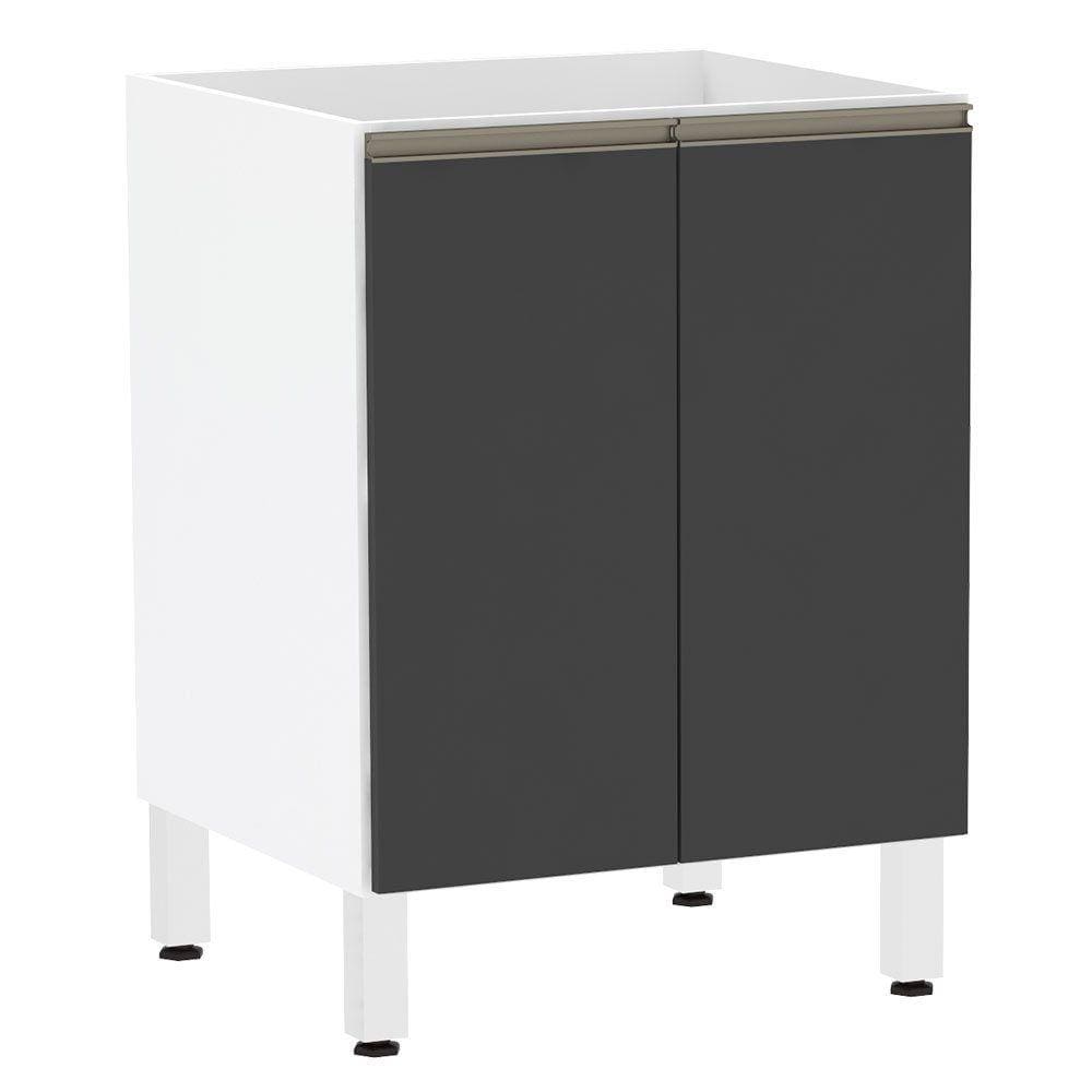 Balcão de Cozinha sem Tampo 60cm 2 Portas Pérola Luciane Móveis