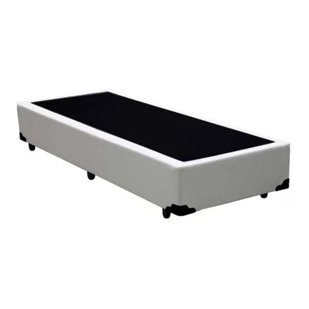 Cama Box Solteiro 88 Bello Box - Tecido Sintético Branco