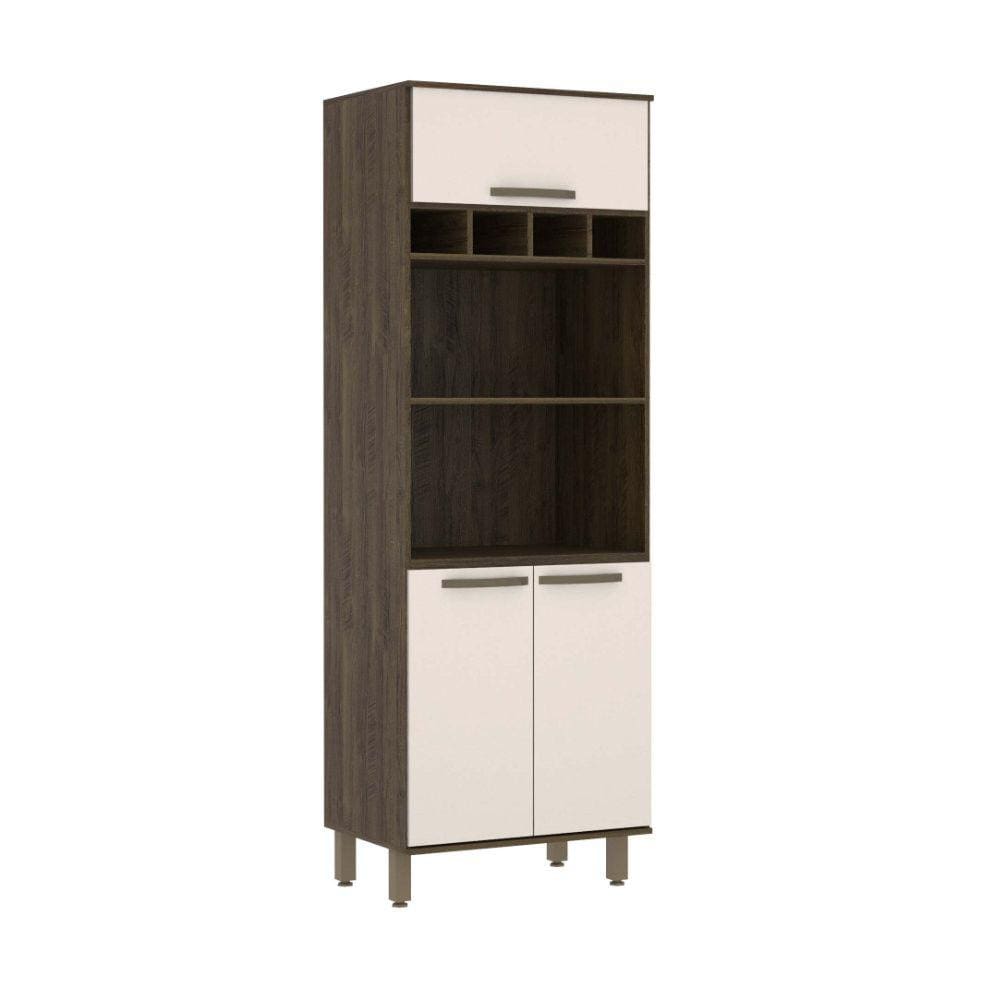 Paneleiro Sara 70 cm Nicho Microondas 3 Portas mais 2 Nichos Luciane