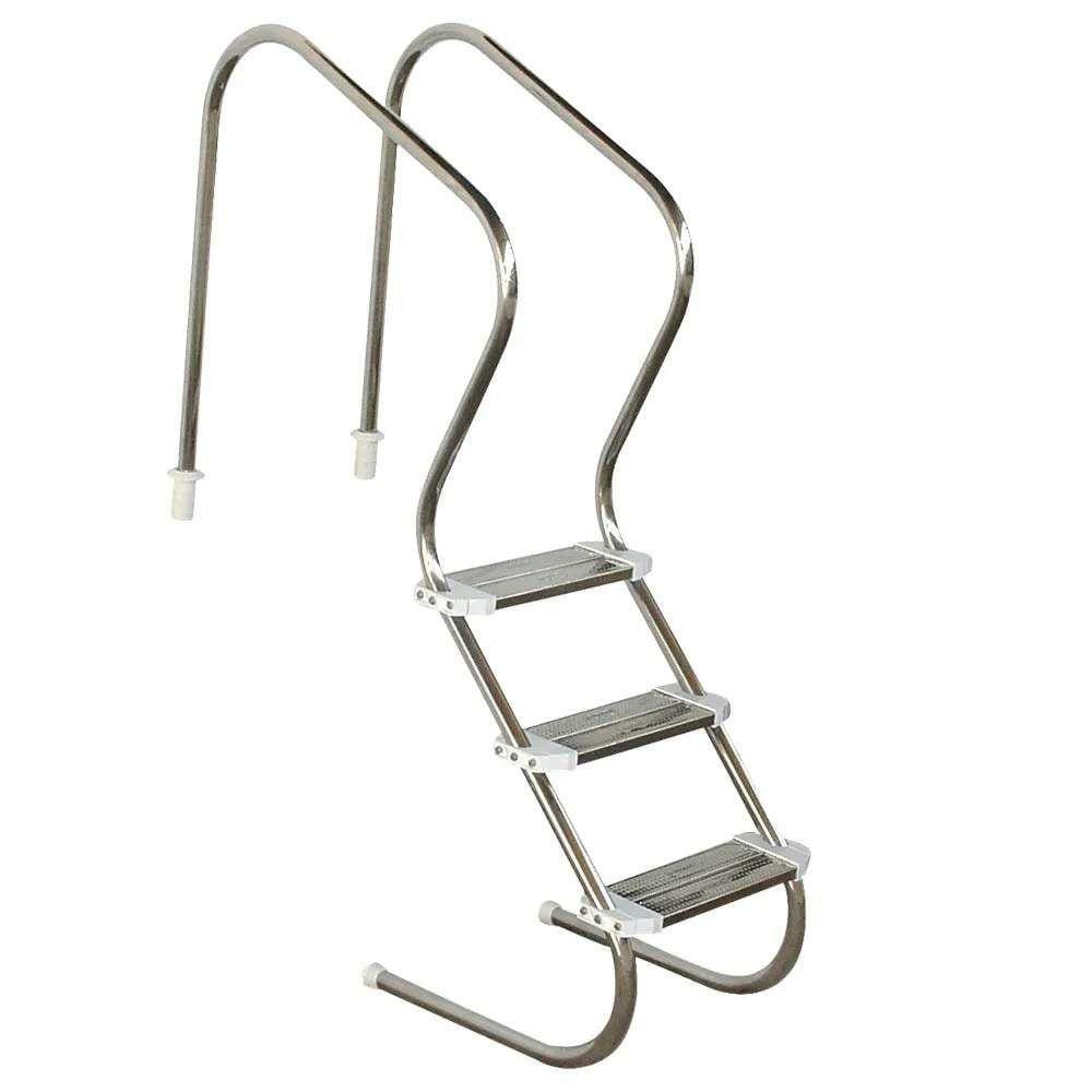 Escada para Piscina Confort 2” com 3 Degraus Duplos em Aço Inox - Sodramar