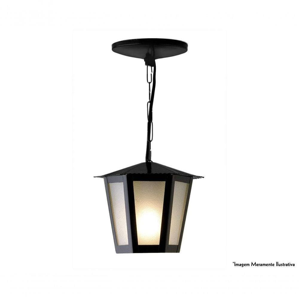 Luminaria Fixa Teto Sext Preta L1-C