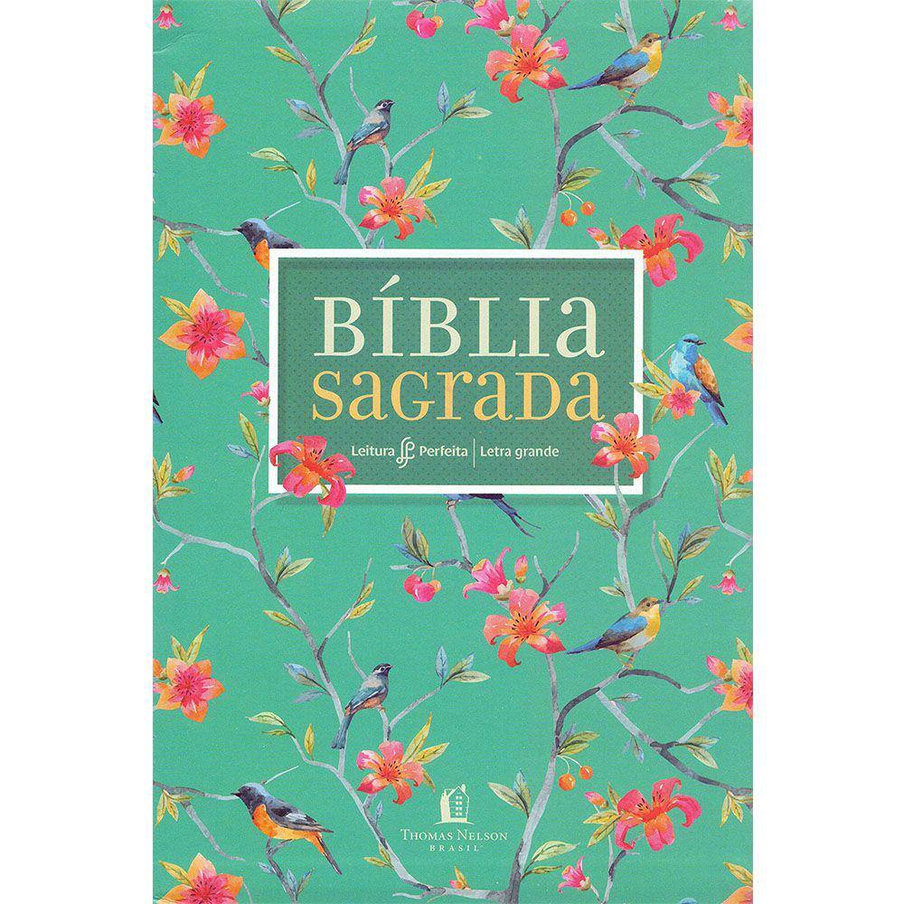Bíblia NVI Leitura Perfeita: Letra Grande Com Capa Flores - Couro Soft