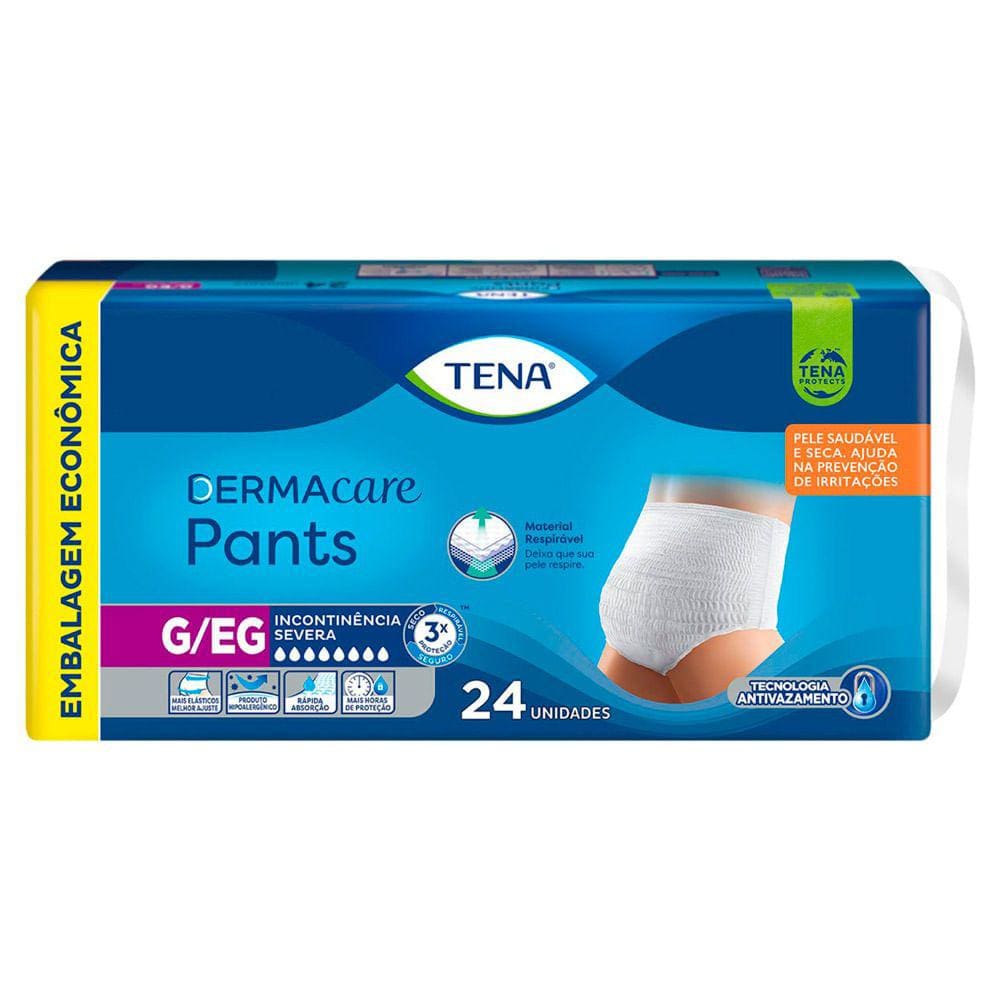 Roupa Íntima Tena Pants Ultra Dermacare P/M 24 Unidades