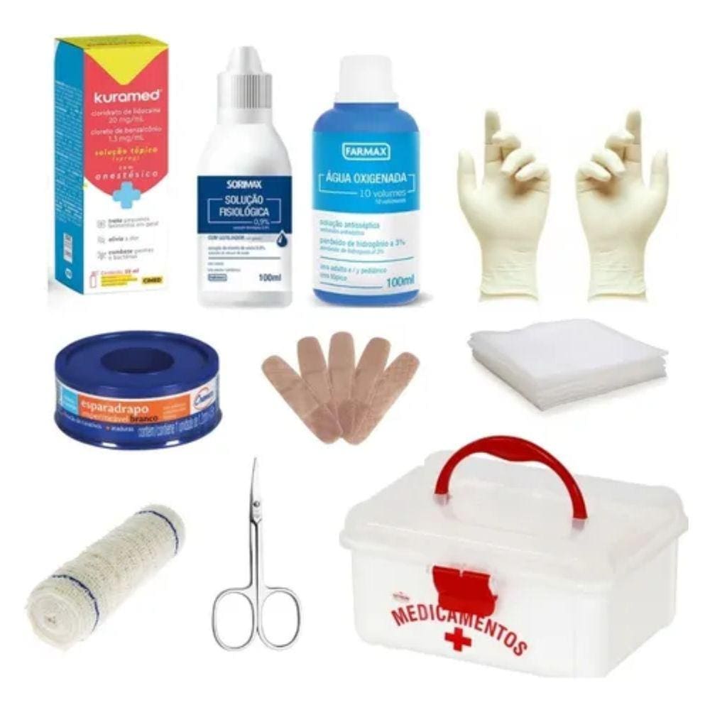 Kit De Primeiros Socorros Completo + Maleta