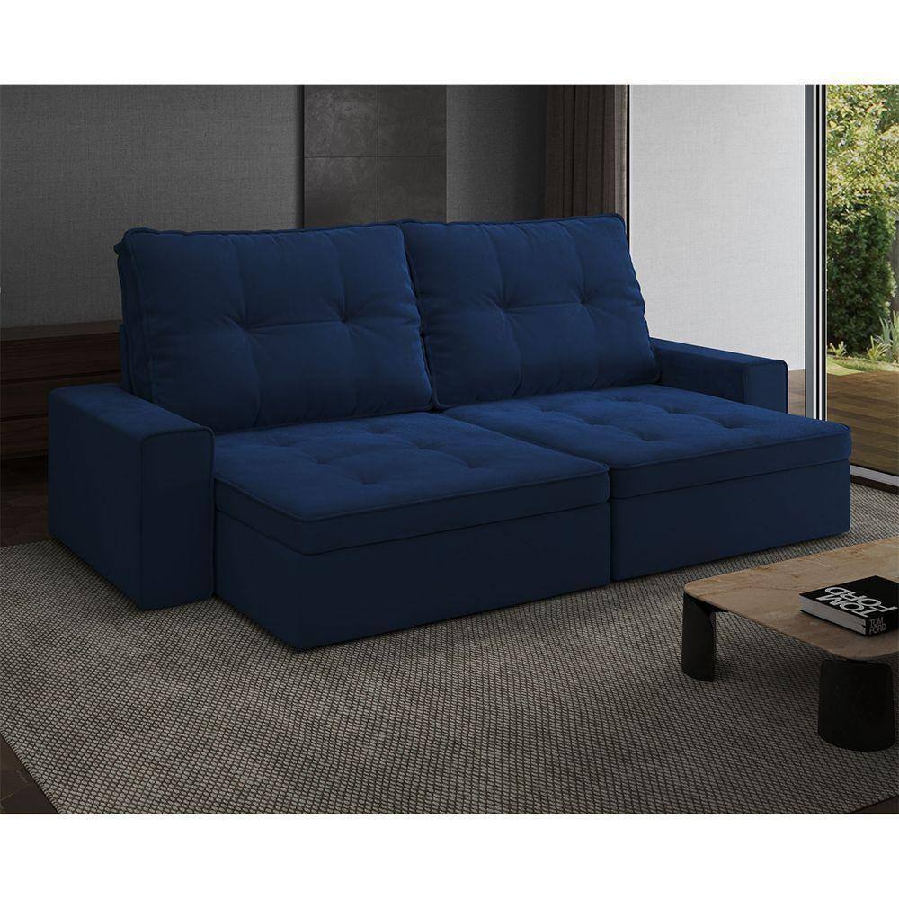 Sofa retratil azul marinho 3 metros Extra