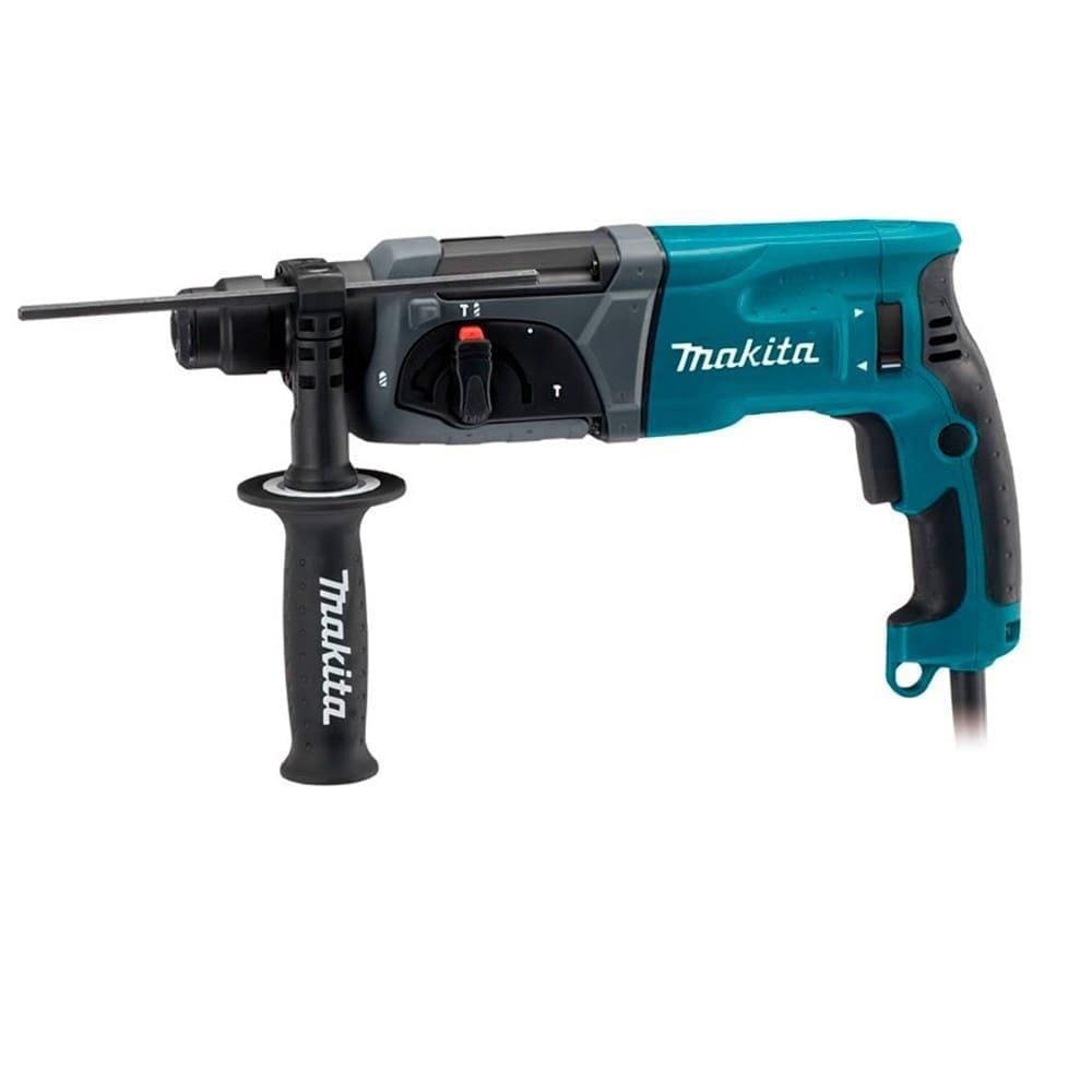 Martelete Combinado Makita HR2470, Rotativo, Rompedor, 800W, Preto/Azul