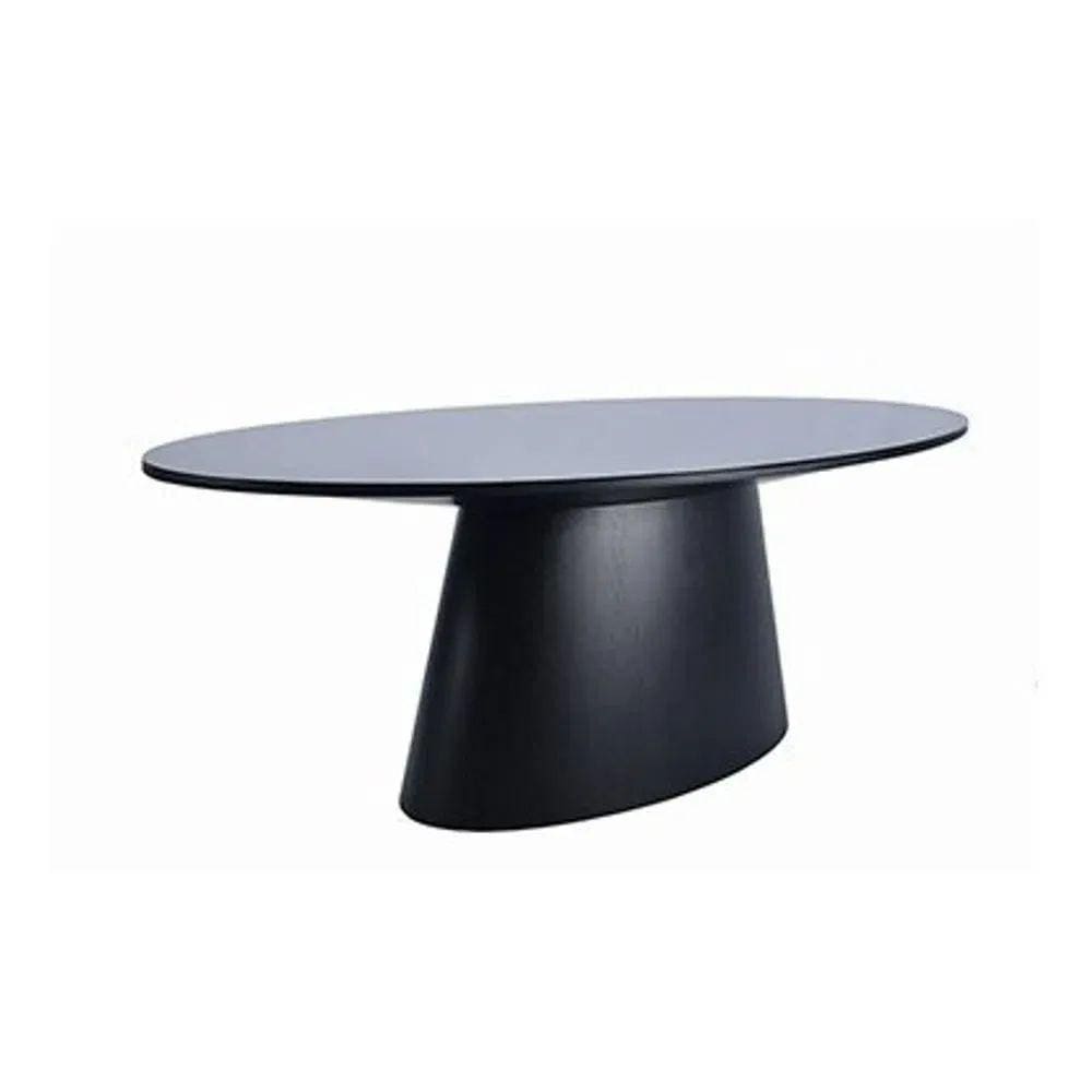 Mesa De Jantar Cone Oval 120X80 Cm Laqueada Cor Branco