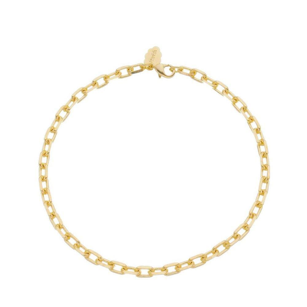 Pulseira Cadeado Banhada A Ouro 18K