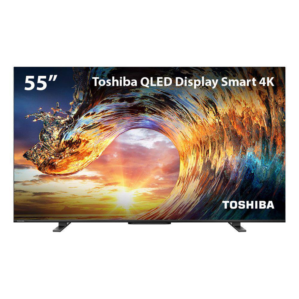 Smart TV Toshiba QLED 55'' 55M550LS 4K VIDAA 3 HDMI 2 USB Wi-Fi - TB014M