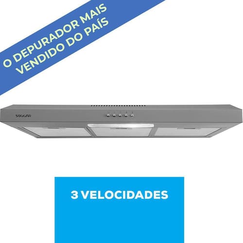 Depurador e Exaustor de ar Slim 80 Cm Prata Suggar - 220V