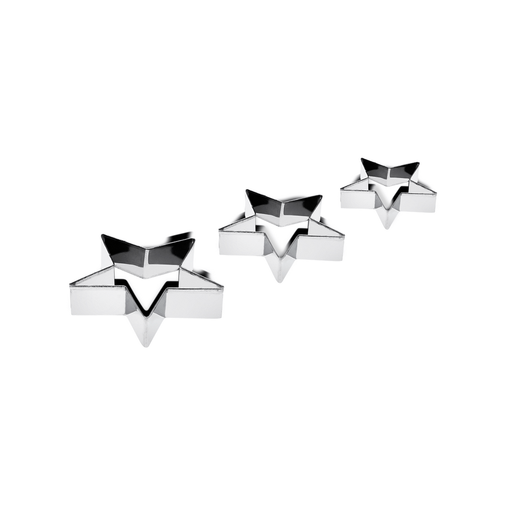 Conjunto Cortadores De Biscoito Estrela Brinox Glacê 3 Peças