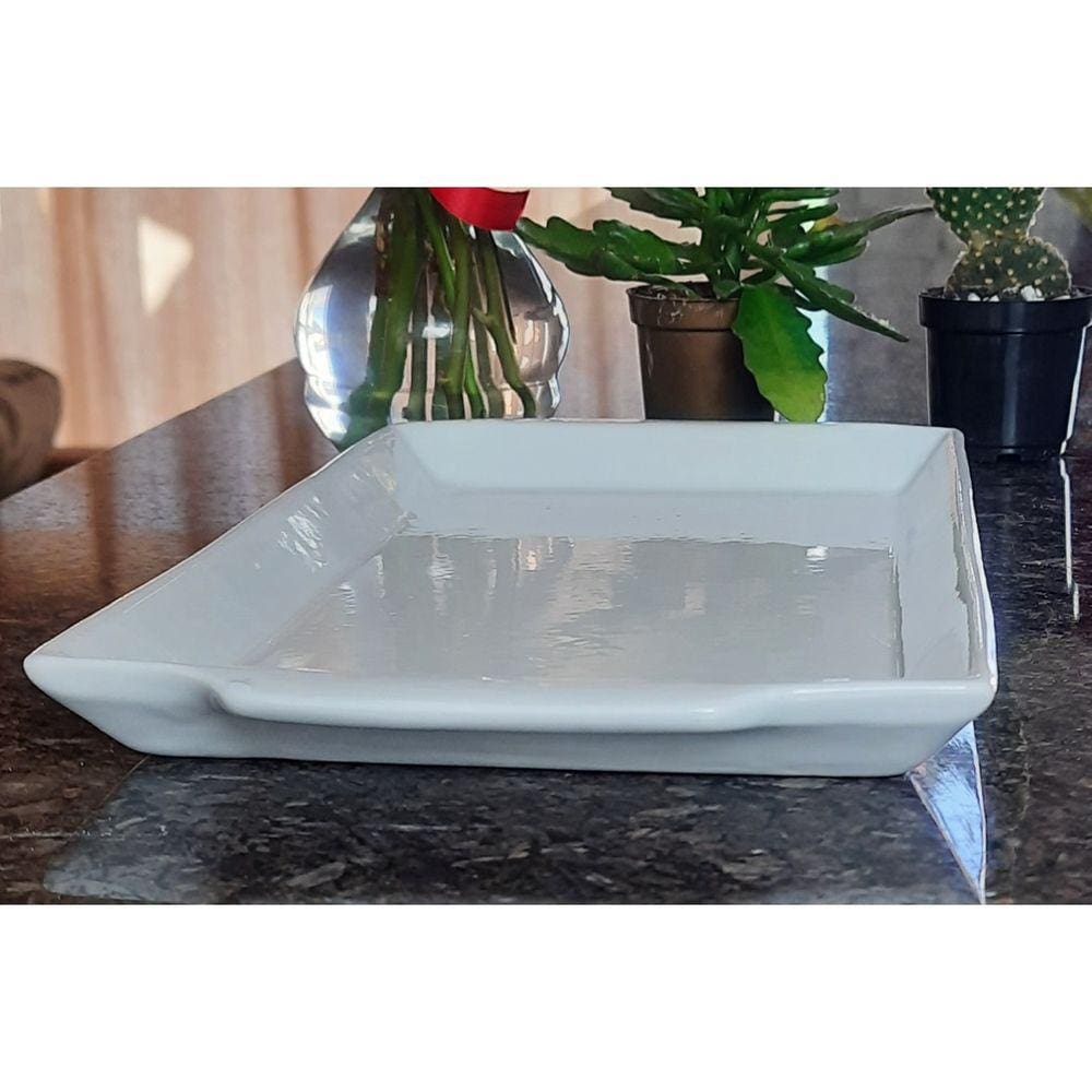 Bandeja Travessa refratária - Porcelana Branca (CxLxA) 30cm x 17cm x 2,5cm (2)