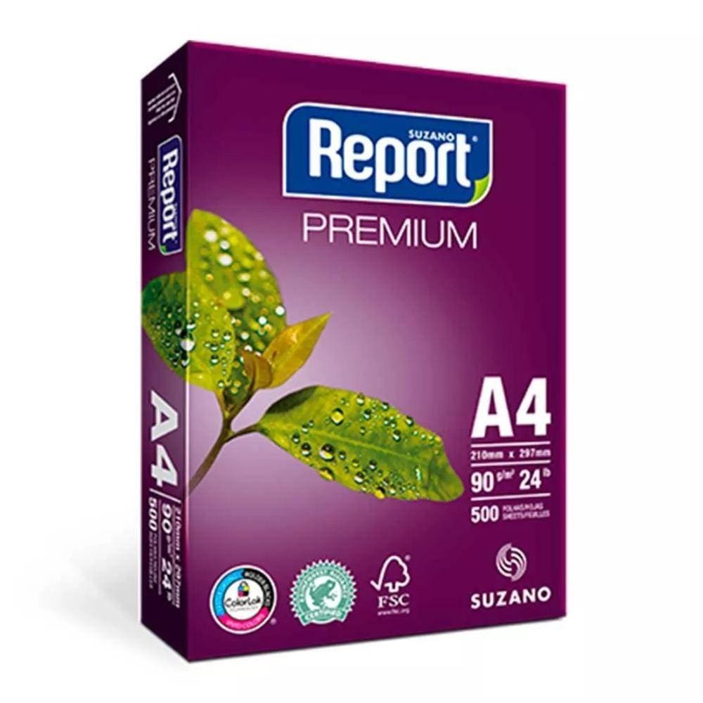 Papel Sulfite Report A4 90G 500 Folhas-Suzano