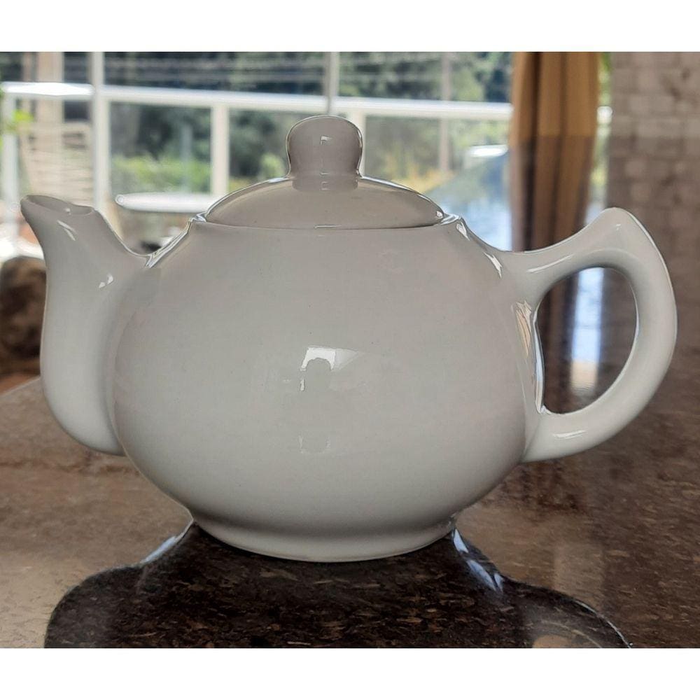 Bule Chaleira 830ml Japonês Café, Chá, Leite - Porcelana Branca