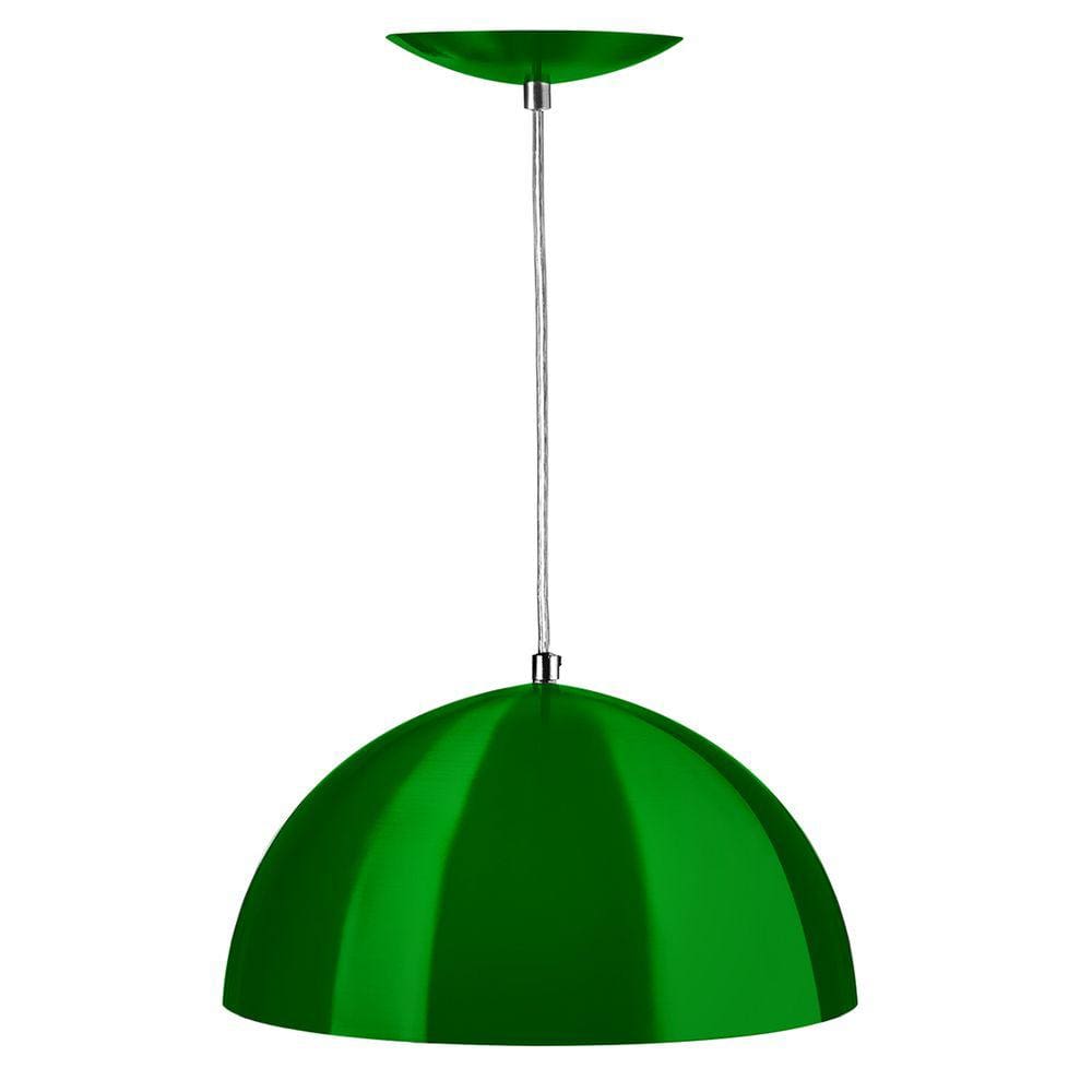 Pendente Meia Bola 40 Verde Sala Cozinha Churrasqueira