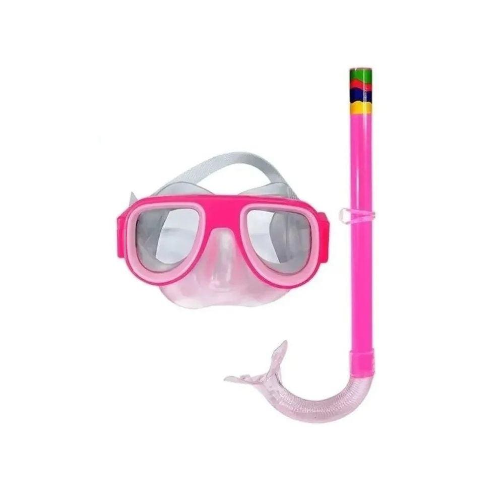Kit De Mergulho Máscara + Snorkel Infantil Piscina Praia