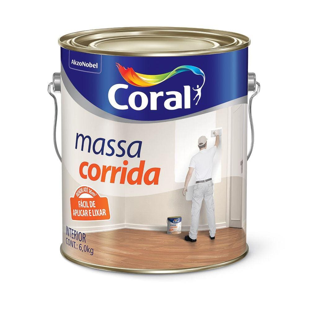Massa corrida PVA Coral 6kg 3,6L