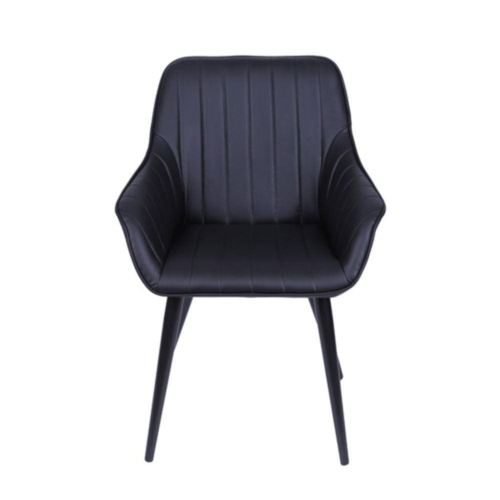 Cadeira Em Pu Com Braço Volga OR Design Preto
