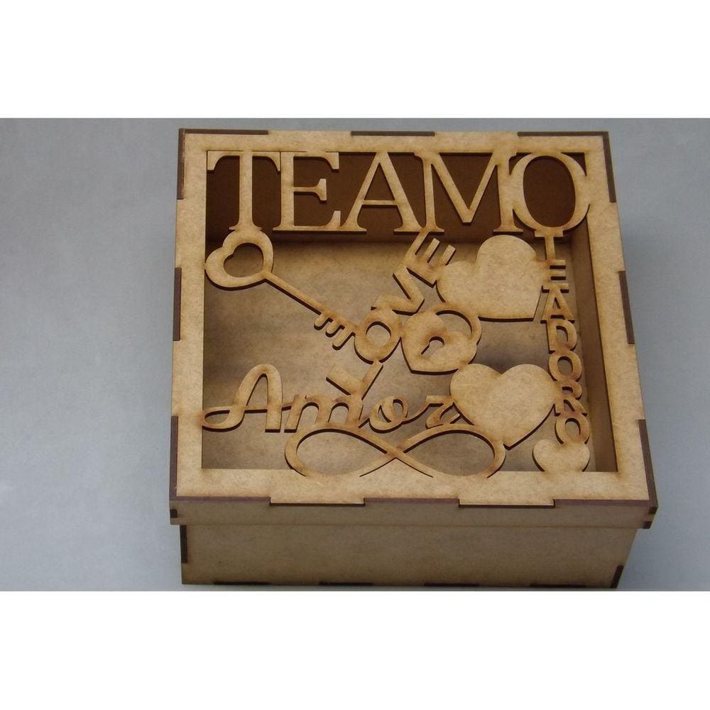 Caixa Dia Dos Namorados em mdf  20x8,5x20
