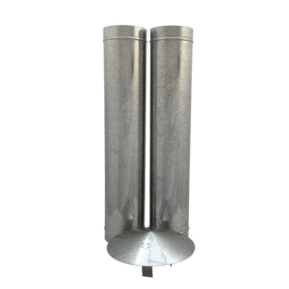 1,20 M Duto Galvanizado 200 Mm De Diâmetro Com Chapéu Chinês
