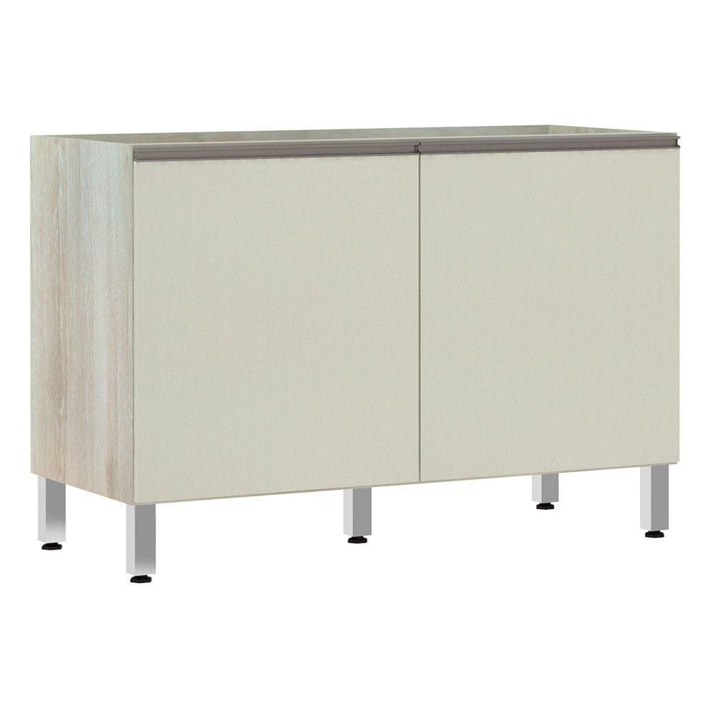 Balcão de Pia sem Tampo para Cozinha 120cm 2 Portas Luci Luciane Móveis