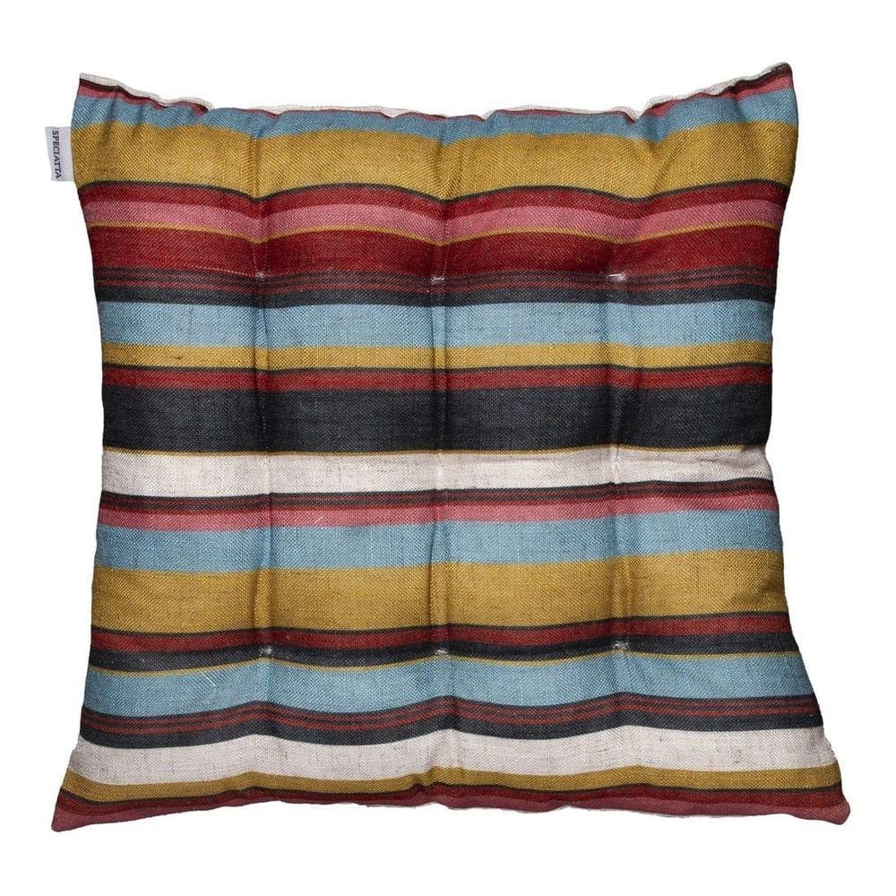 Almofada Futon De Linho Nature Colorida 40x40cm Sofisticado