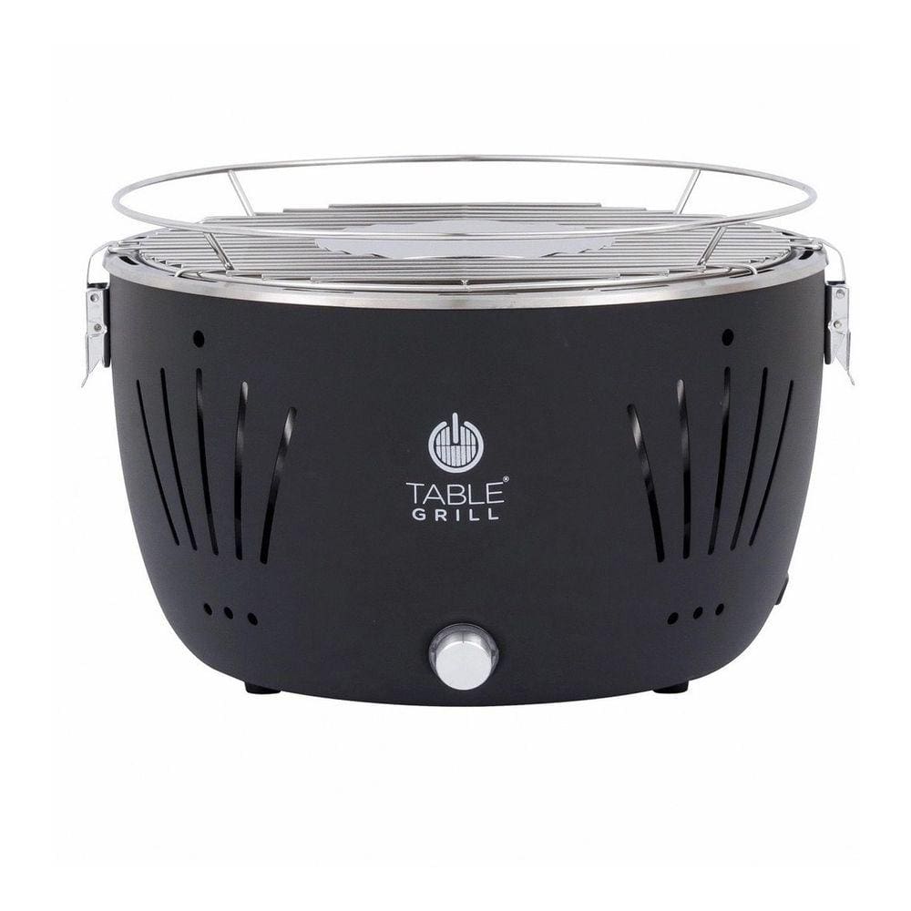 Table Grill Churrasqueira De Mesa Carvão Usb Pilha Preto