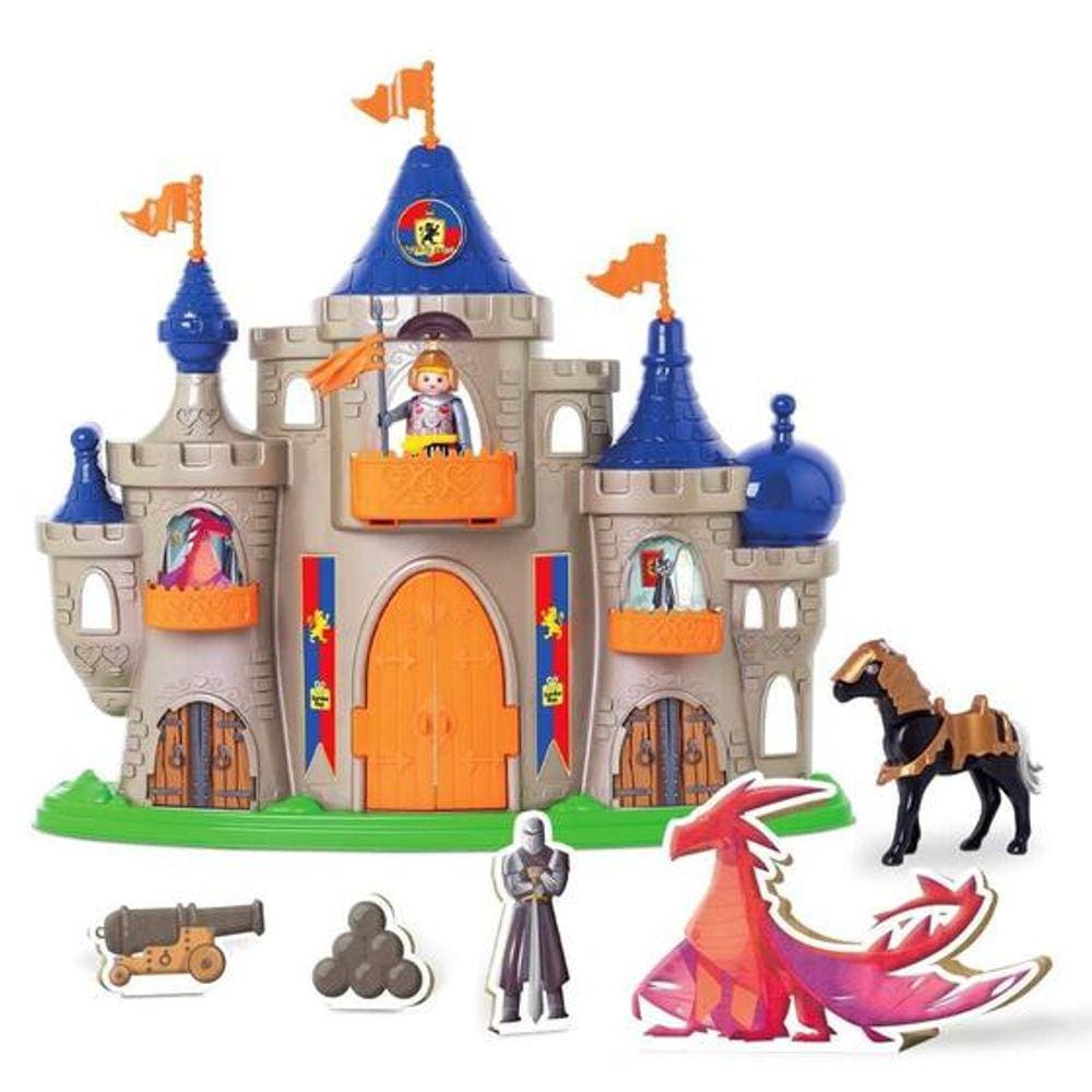 Castelo Medieval com Boneco e Cavalo Samba Toys
