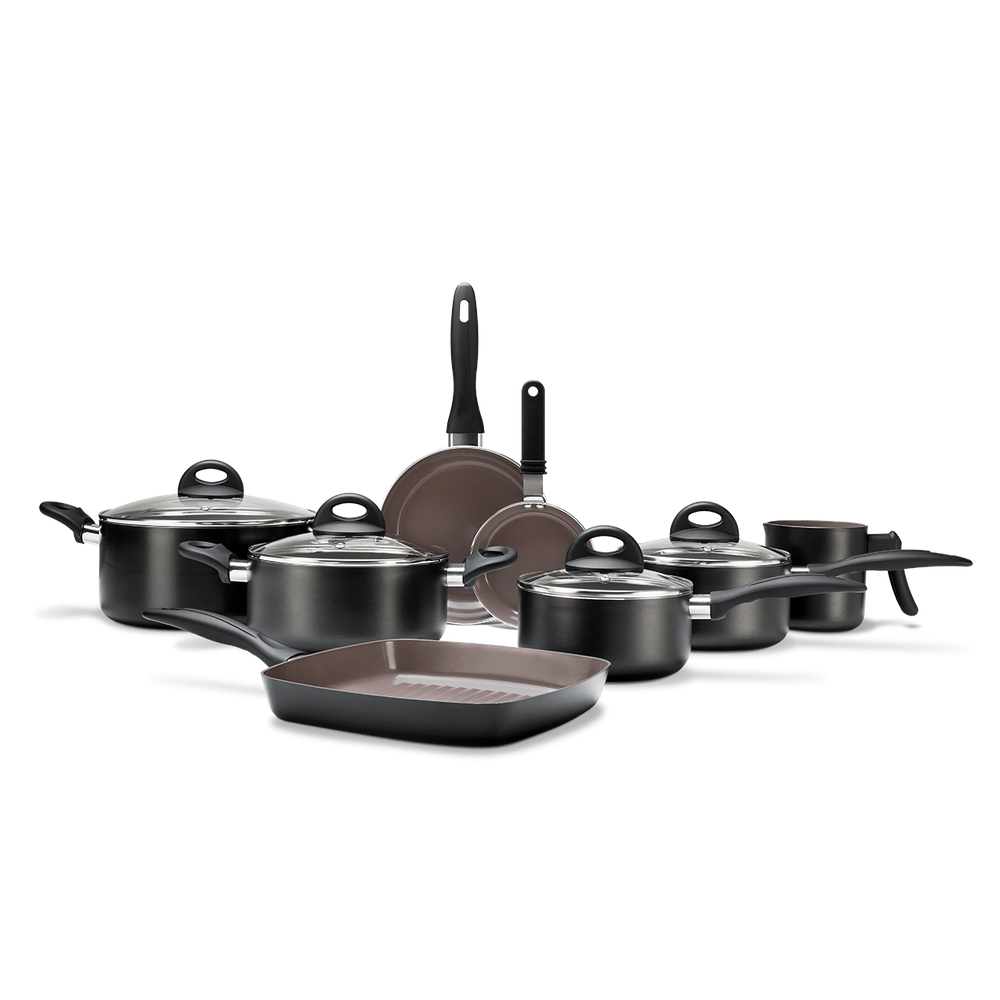 Jogo De Panelas Ceramic Life Brinox Smart Plus 8 Peças Preto