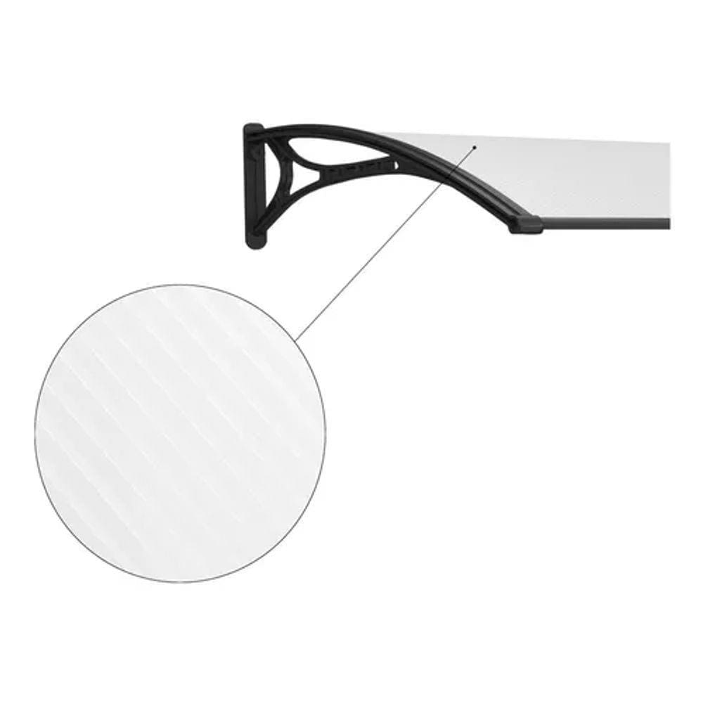 Toldo Fixo Porta Janela Policarbonato Transparente 1m X 60cm