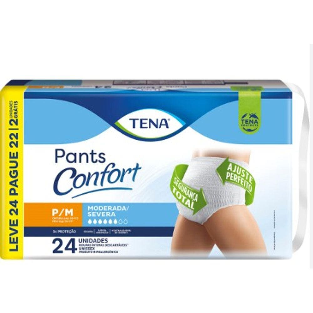 Fralda Geriatrica Tena Pants Confort P/M C/24
