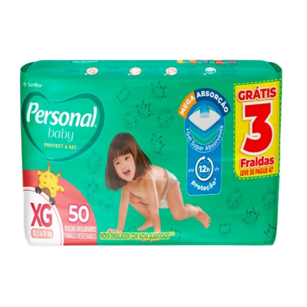 Fralda Inf Personal Soft & Protect Xg C/50
