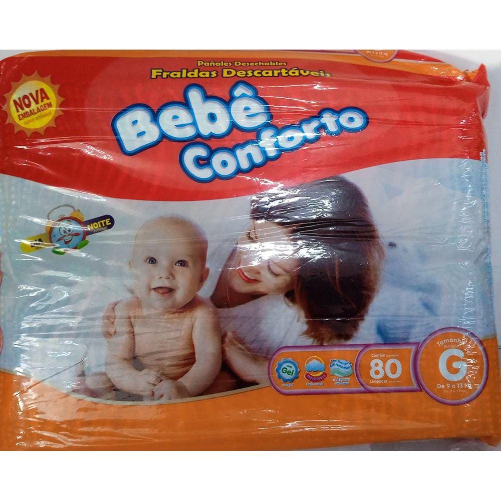 Fralda Infantil Bebe Conforto Mega G C/80