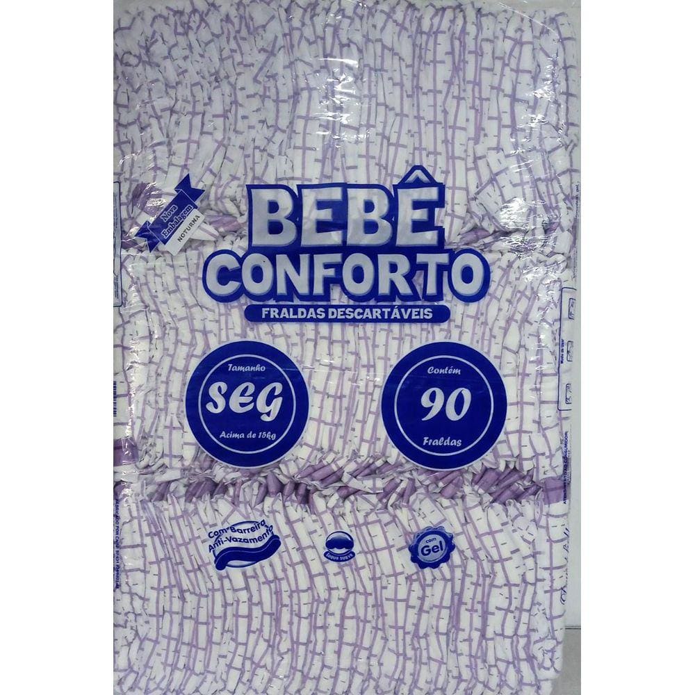 Fralda Infantil Bebe Conforto Noturna Laminada Seg C/90