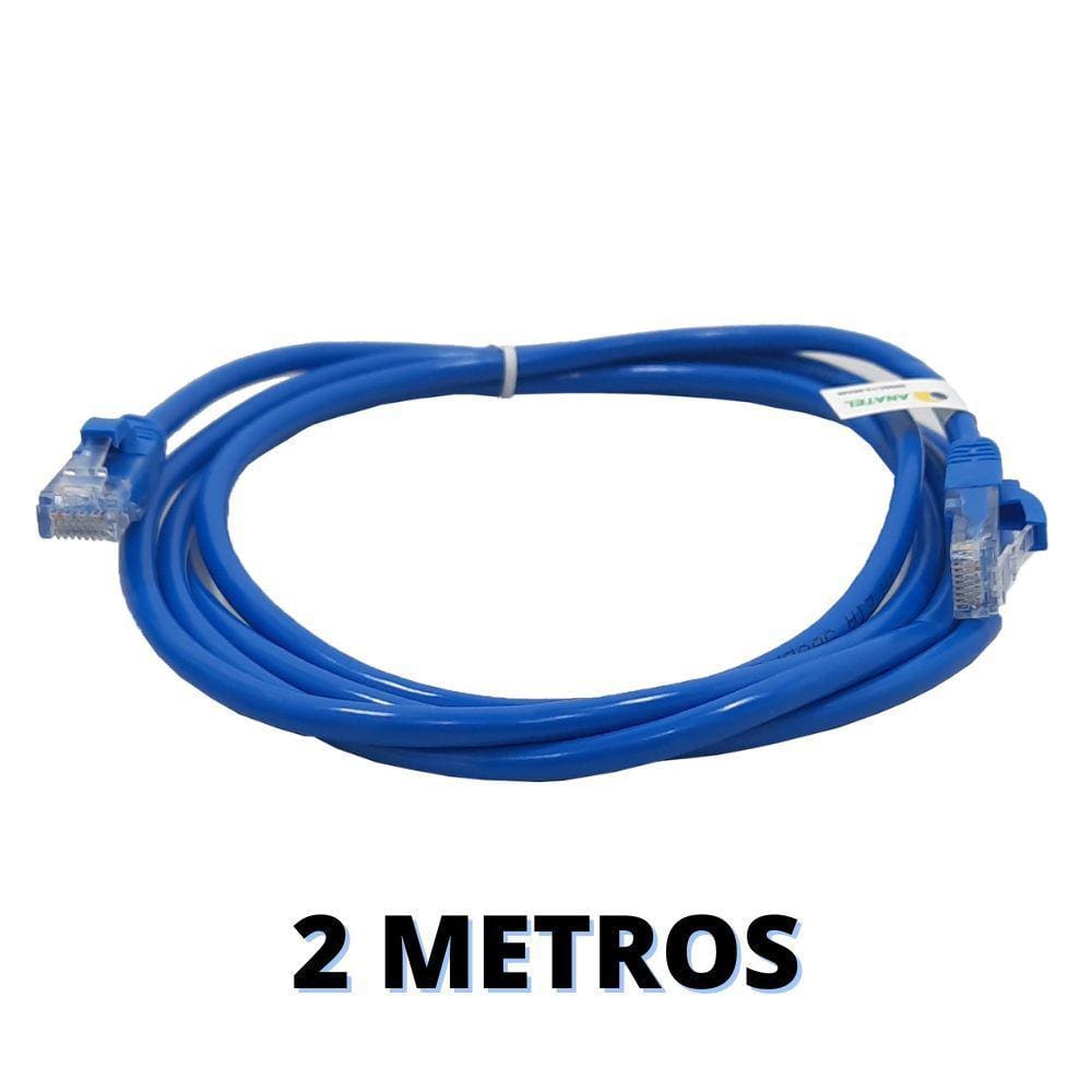 Cabo De Rede Com 2 Metros Categoria 5e Rj45