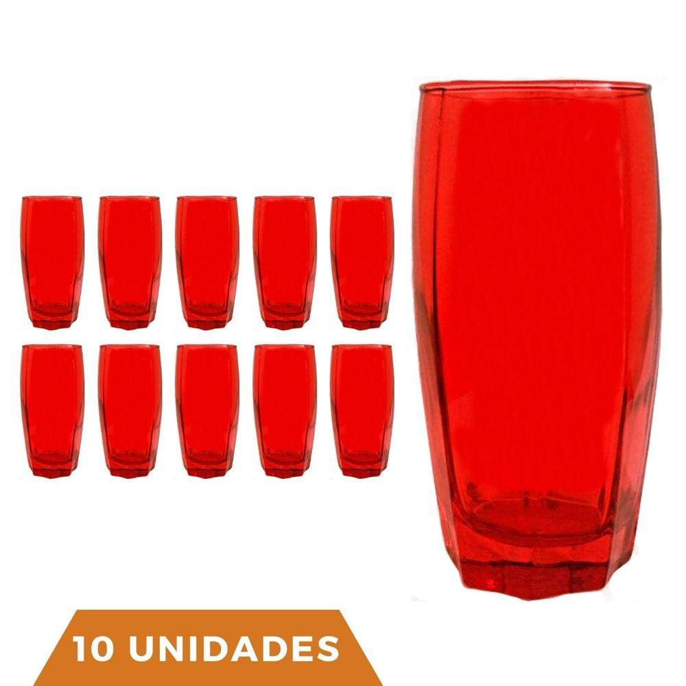 Jogo Copo Vidro 3 Peças 310ml Efeito Cores Mágica Diferente