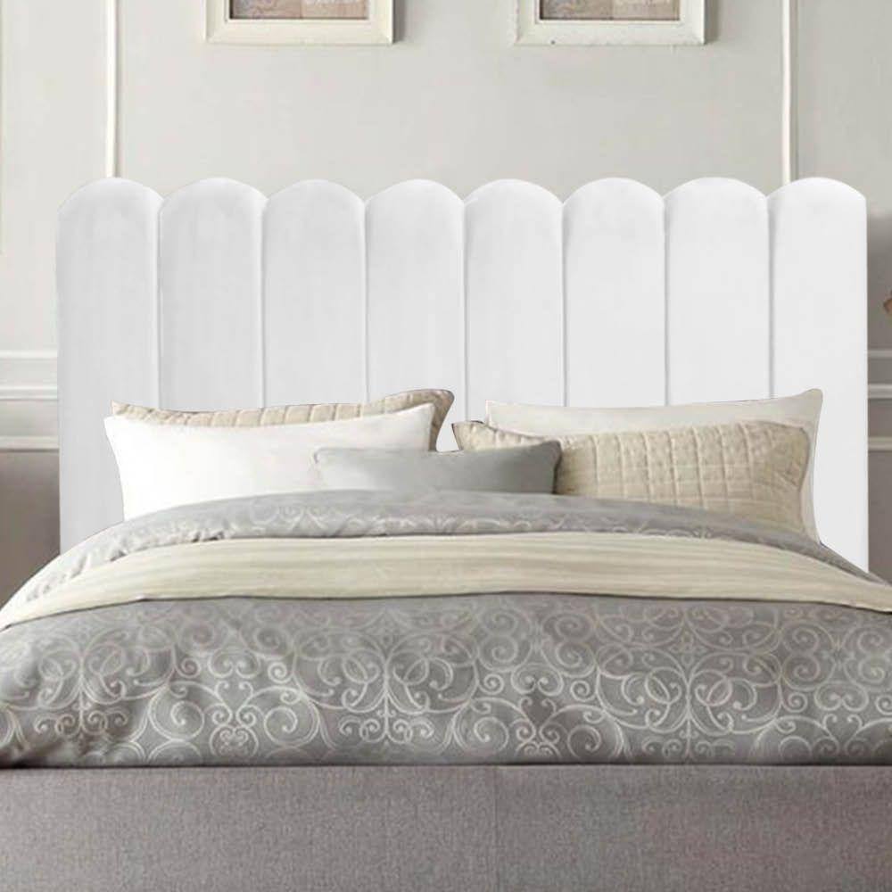 Cabeceira Dallas 100cm Solteiro Corino Branco