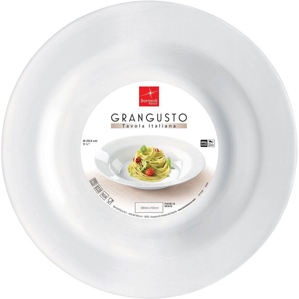 BORMIOLI ROCCO GRANGUSTO PRATO PASTA 5x29x29cm VIDRO TEMPERADO BRANCO