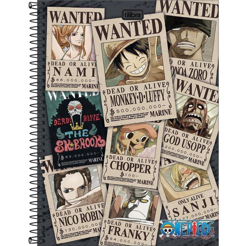 Caderno 10X1 Capa Dura One Piece 160Fls.